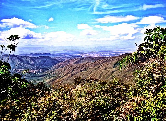 Maracay desde la carretera de Choroní
