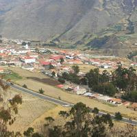 Vista de Mucuchíes, en una meseta sobre el río Chama.