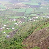 El valle de Pueblo Llano, en el sector El Arbolito, visto desde Llano Grande.