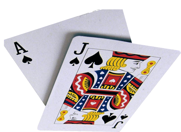 Un par de cartas que totalizan 21 como en blackjack