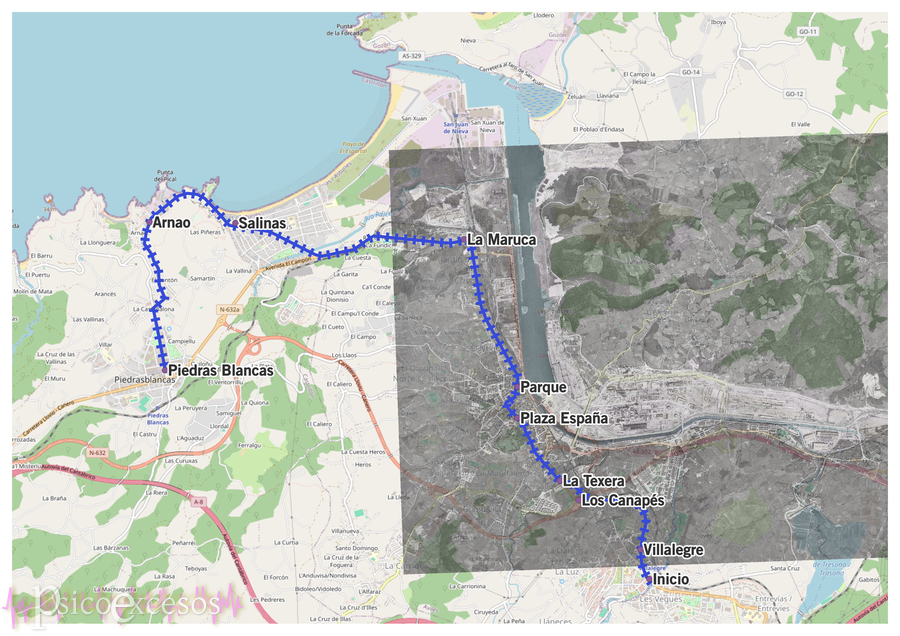 Rura re-estimada del tranvía de Avilés